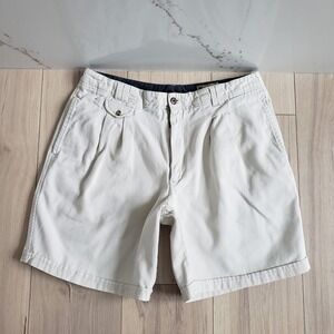 J. Riggings Pleated Shorts Mens 33 Beige Hunting Horn Casual Vintage